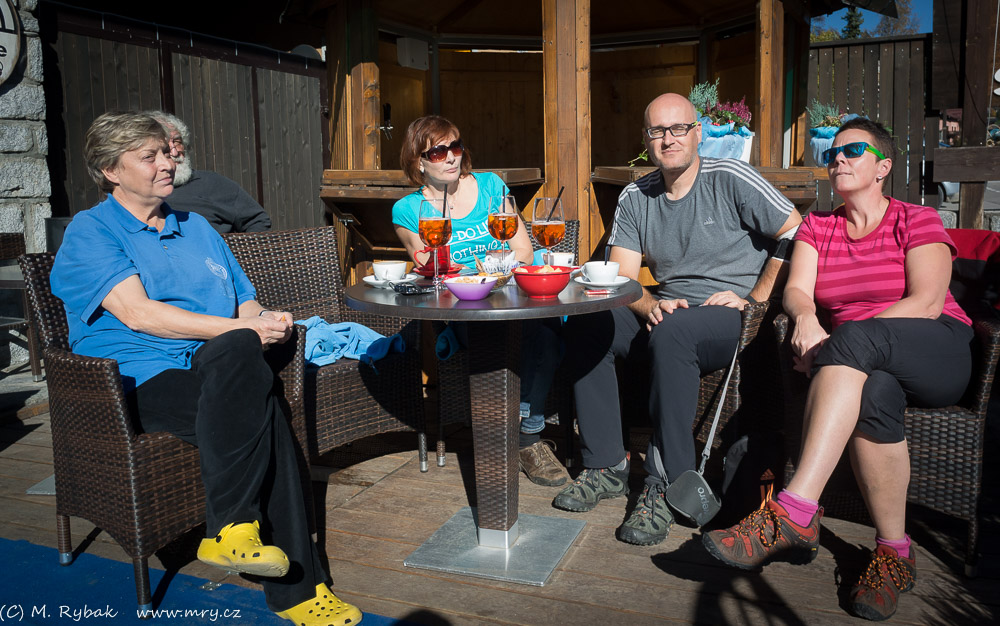 Madona di Campiglio. Rozlúčkový drink.
