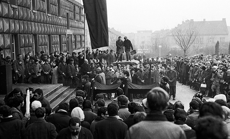 Tryzna za Jana Palacha, Kounicovy koleje 1969